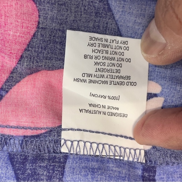 Abel the Label Anthropologie flutter sleeve high low midi dress bold floral XS - Picture 9 of 12